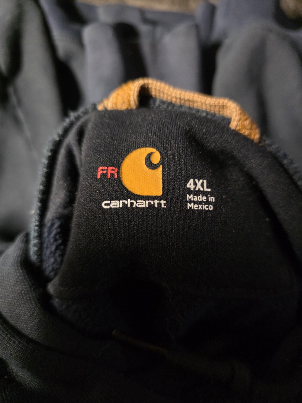Carhartt Dark Navy Pullover Hooded Sweatshirt 4xl - Picture 5 of 5